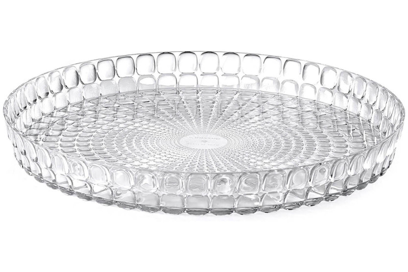 Bandeja acrílica transparente redonda Guzzini Tiffany Ø35cm
