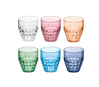 6 Guzzini Tiffany moniväriset akryylilasit 350ml sarja