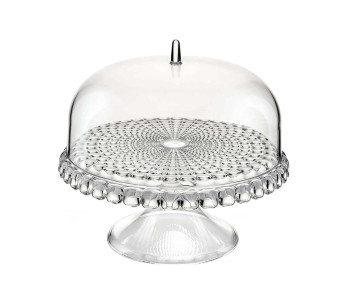 Kirkas kakkuteline Guzzini Tiffany akryylikellolla Ø30cm