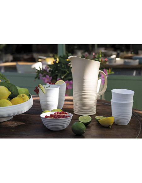 Guzzini Tierra white decanter in recycled bottles 1.8L