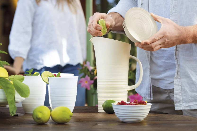 Guzzini Tierra decantador blanco en botellas recicladas 1.8L