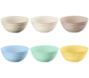 Set om 6 Guzzini Tierra flerfärgade skålar i återvunna flaskor Ø12,2cm