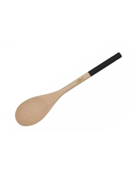 Juego de cuchara y espátula de cocina de madera Cookut en negro grafito