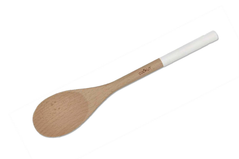 Cookut MJUBL Juego de cuchara y cucharón de madera de 6,5cl en blanco polar