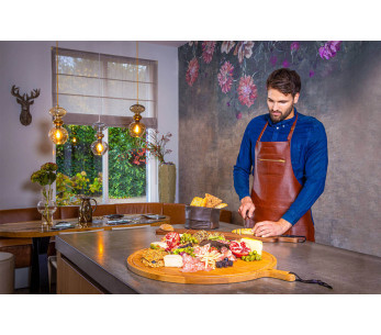 Grembiule da cucina in pelle DutchDeluxes con tasca con zip 2