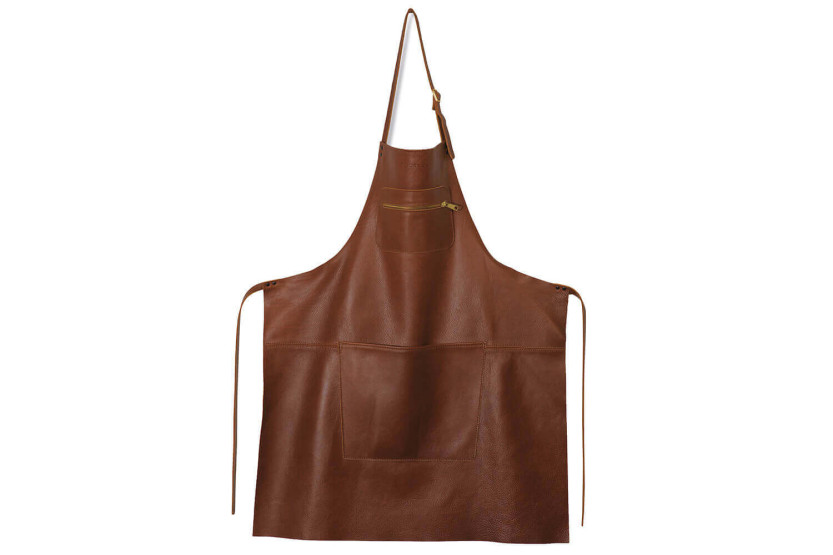 Grembiule da cucina in pelle DutchDeluxes con tasca con zip