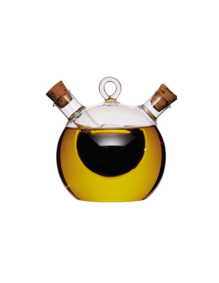 KitchenCraft 2 in 1 bottiglia rotonda per olio e aceto