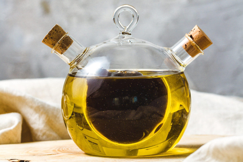 2 in 1 KitchenCraft round oil and vinegar bottle