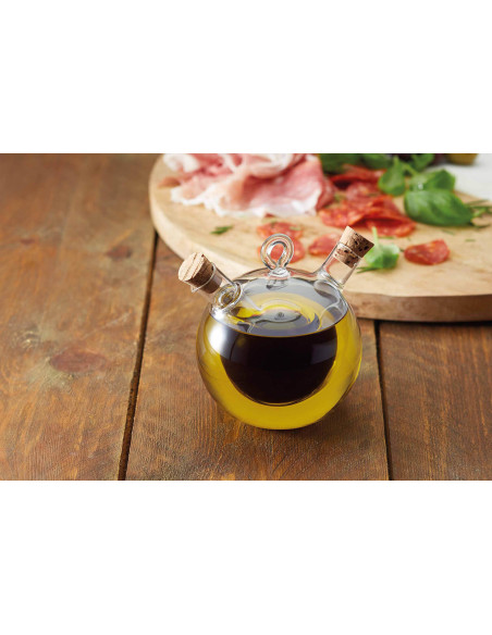 2 i 1 KitchenCraft rund olie- og eddikeflaske