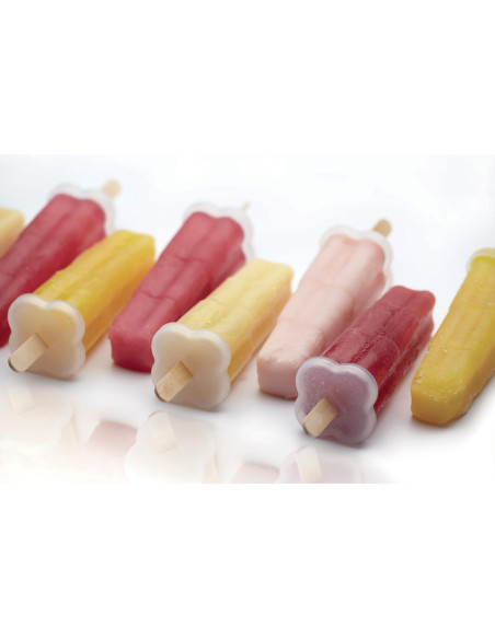 Mould for 8 KitchenCraft ice lollies + 16 wooden sticks