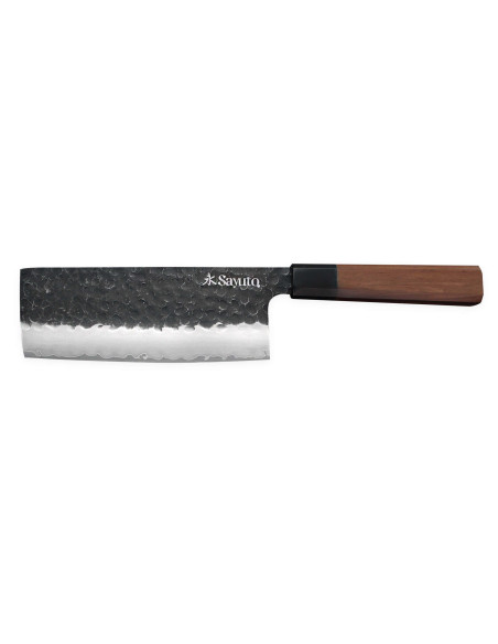 nakiri-kniv Sayuto Séquoia San Mai martelé 17cm