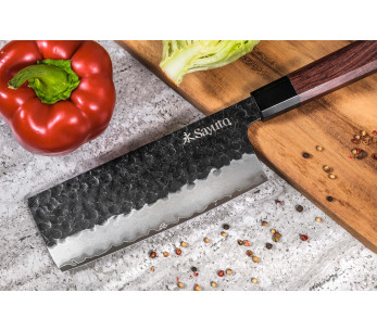 nakiri veitsi Sayuto Séquoia San Mai martelé 17cm 2
