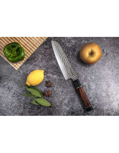 Santokukniv Sayuto Desert Damas martelé 18 cm