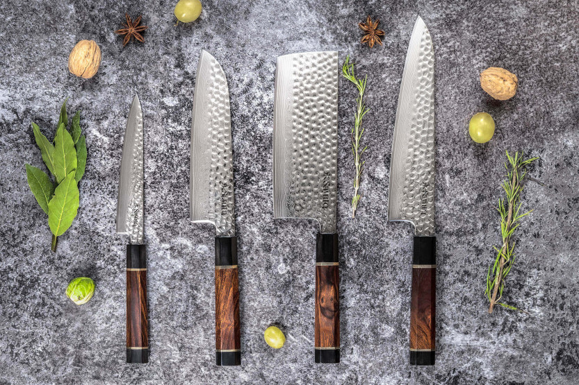 nakiri messer Sayuto Wüste Damas martelé 17cm