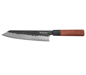 Coltello da cuoco Sayuto Séquoia San Mai martellato 21 cm kiritsuke