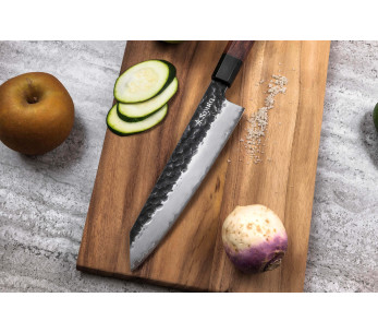 Faca para chef Sayuto Séquoia San Mai martelada 21cm kiritsuke 2