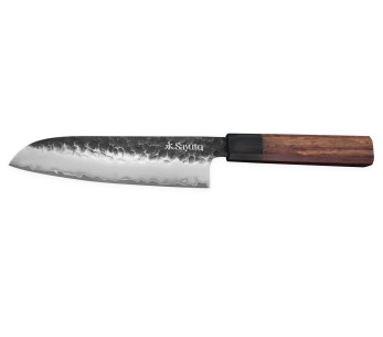Cuchillo santoku martillado Sayuto Sequoia San Mai 18cm