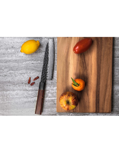 coltello santoku martellato Sayuto Sequoia San Mai 18cm