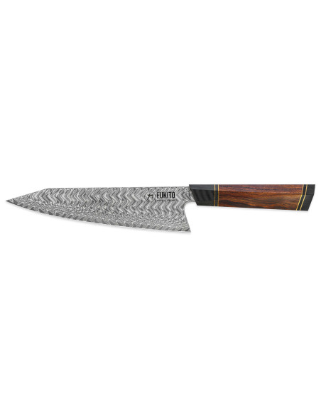Coltello da chef kiritsuke Fukito Desert Damascus 67 strati 21 cm