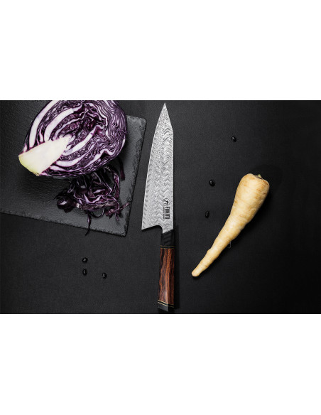 Kockkniv kiritsuke Fukito Desert Damaskus 67 lager 21cm