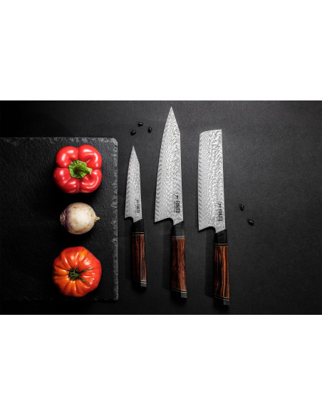 Koksmes kiritsuke Fukito Desert Damascus 67 lagen 21cm