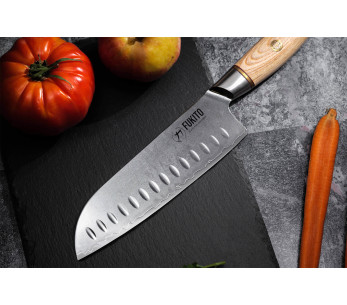 Santokuveitsi Fukito Pakka San Mai Granton terällä 18cm 2
