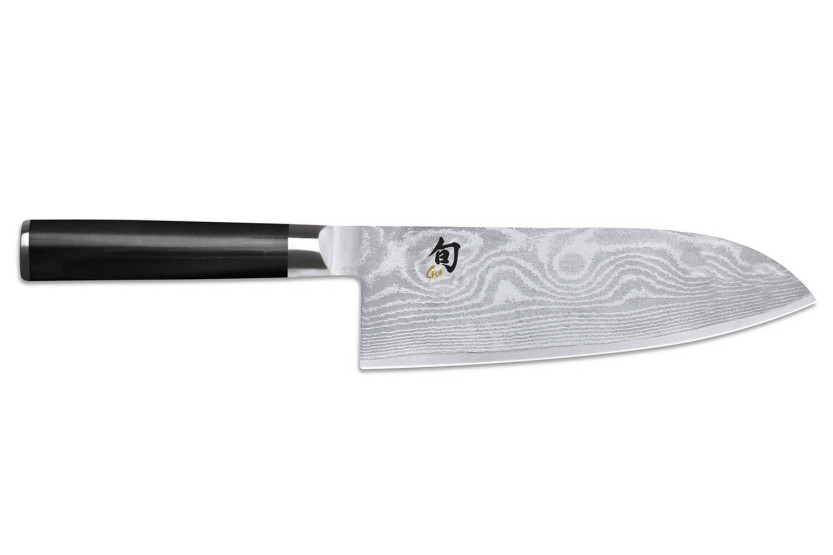 Kai Shun Klassiek damascus santoku mes met hoogwaardig stalen lemmet 19cm