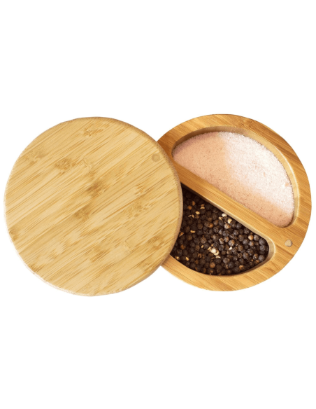 Magnetische Salzdose Duo BA208561 Totally Bamboo aus Bambus