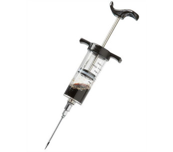Jeringa de salsa ergonómica con aguja de acero inoxidable de 7,5 cm 2