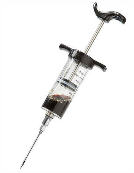 Ergonomische sausspuit met 7,5 cm roestvrijstalen naald