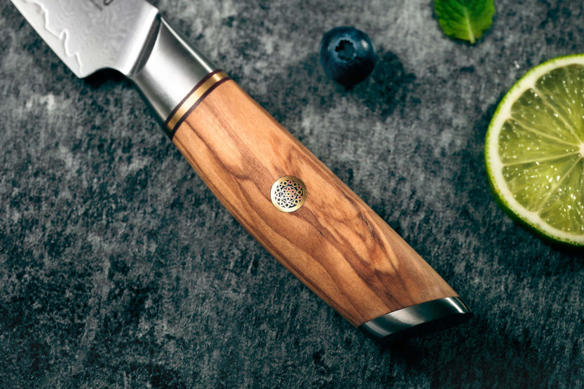 Fukito Olive Damascus 14Cr 9cm spelucchino