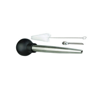 Spremiagrumi ergonomico con 2 ugelli in acciaio inox + spazzola per la pulizia