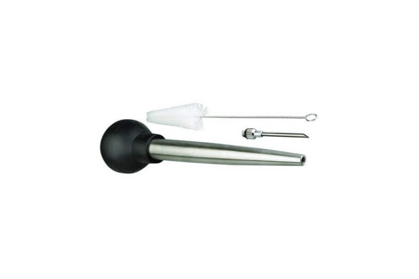 Ergonomische Saftbirne 2 Edelstahlaufsätze + Reinigungsstift
