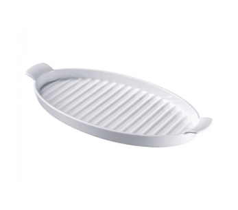 Prato para espargos em porcelana branca Westmark 40 x 20 cm