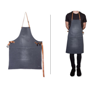 Grembiule da barbecue in cotone e pelle DutchDeluxes