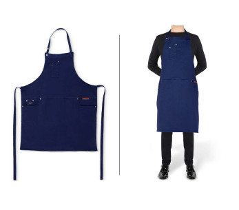 Grembiule da cucina da uomo in cotone DutchDeluxes con 5 tasche 2