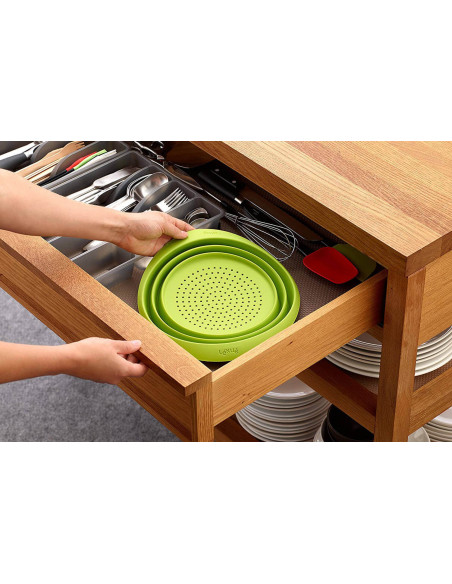 Lékué ø23cm coador retrátil de silicone Platina - Vermelho ou verde