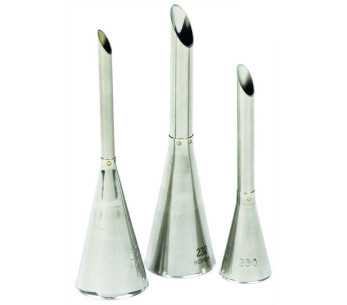 Conjunto de 3 bicos de aço inoxidável para recheio de massa choux - Ø 4, 6 e 8