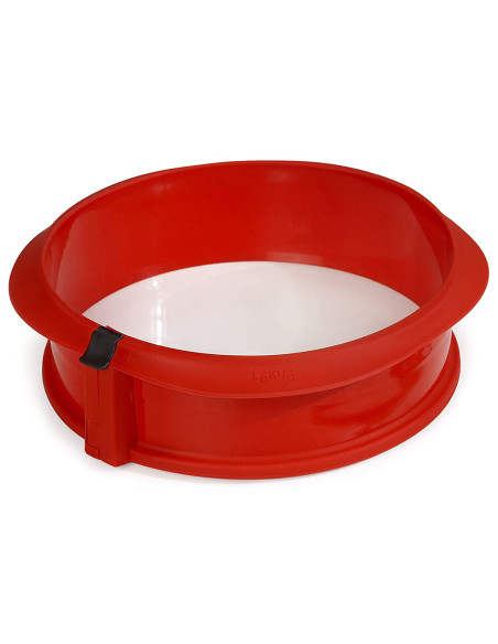 Stampo in silicone rosso rimovibile Lékué da 23 cm + piatto in ceramica