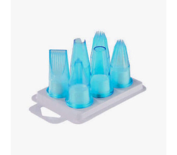 Conjunto de 6 caixas de policarbonato azul para pastelaria