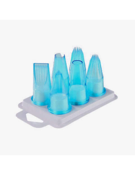 Conjunto de 6 caixas de policarbonato azul para pastelaria