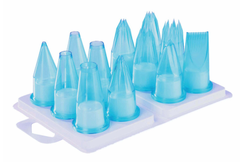 Sortido de 12 tomadas de policarbonato azul para pastelaria e cozinha
