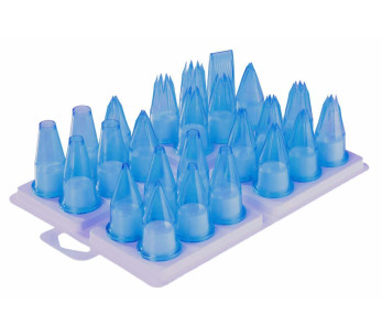 Conjunto de 24 caixas de policarbonato azul para pastelaria/cozinha