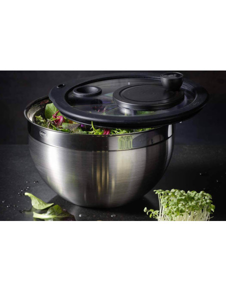 Rösle Salatschleuder 24cm aus Edelstahl 18/10
