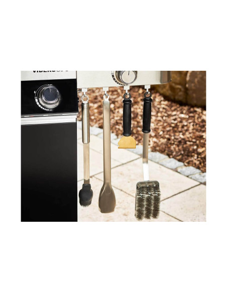 Escova de limpeza Rösle Slide X 47cm para churrasco com cabeça intermutável