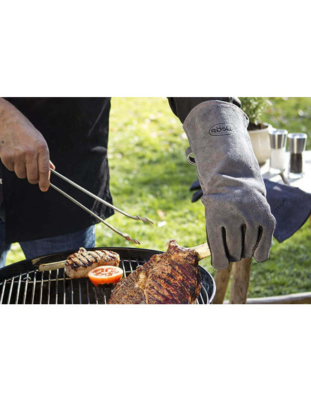 Par Rösle grillhandsker i læder - One size XL