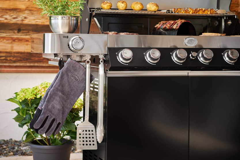 Paar leren barbecuehandschoenen van Rösle - Een maat XL