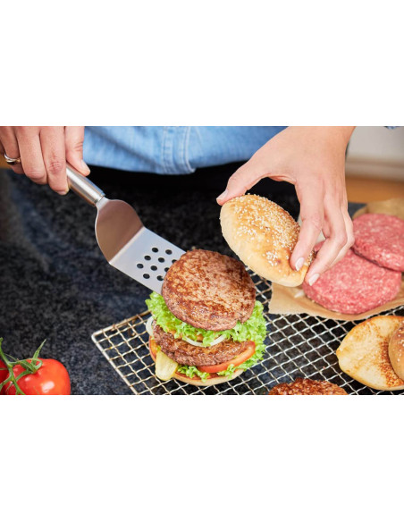 Rösle abgewinkelter Burgerspatel aus Edelstahl 18/10