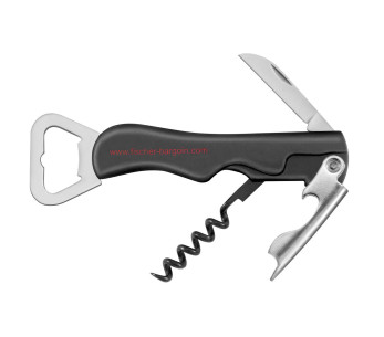 Bargoin Juego de 4 sacacorchos de acero inoxidable para estuche de cocina