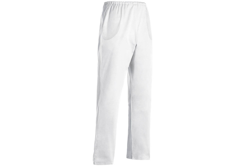 Egochef Nurse unisex köksbyxor vit 100% bomull